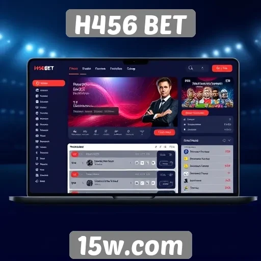 Interface do usuário na plataforma H456 BET
